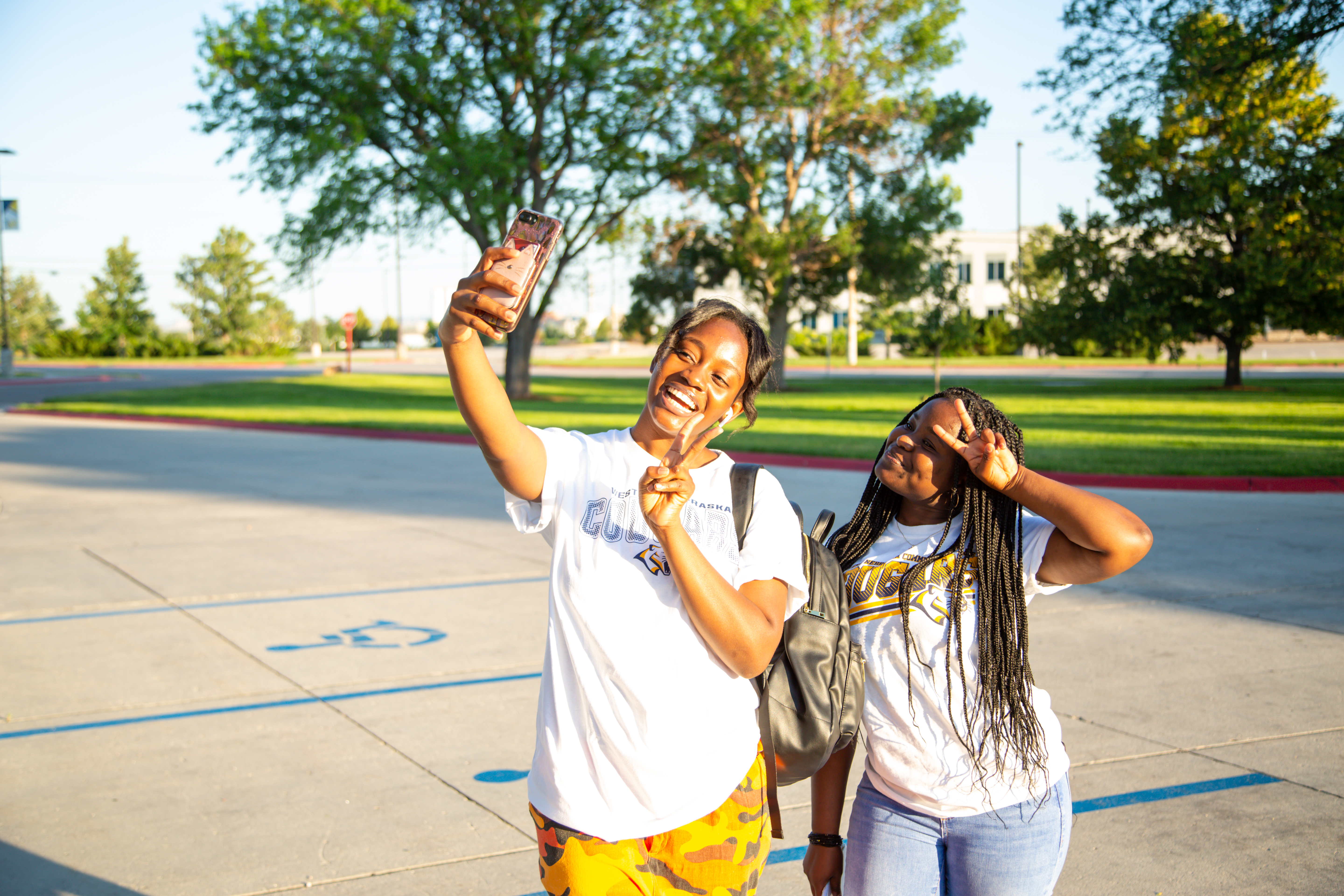 Students talking a selfie