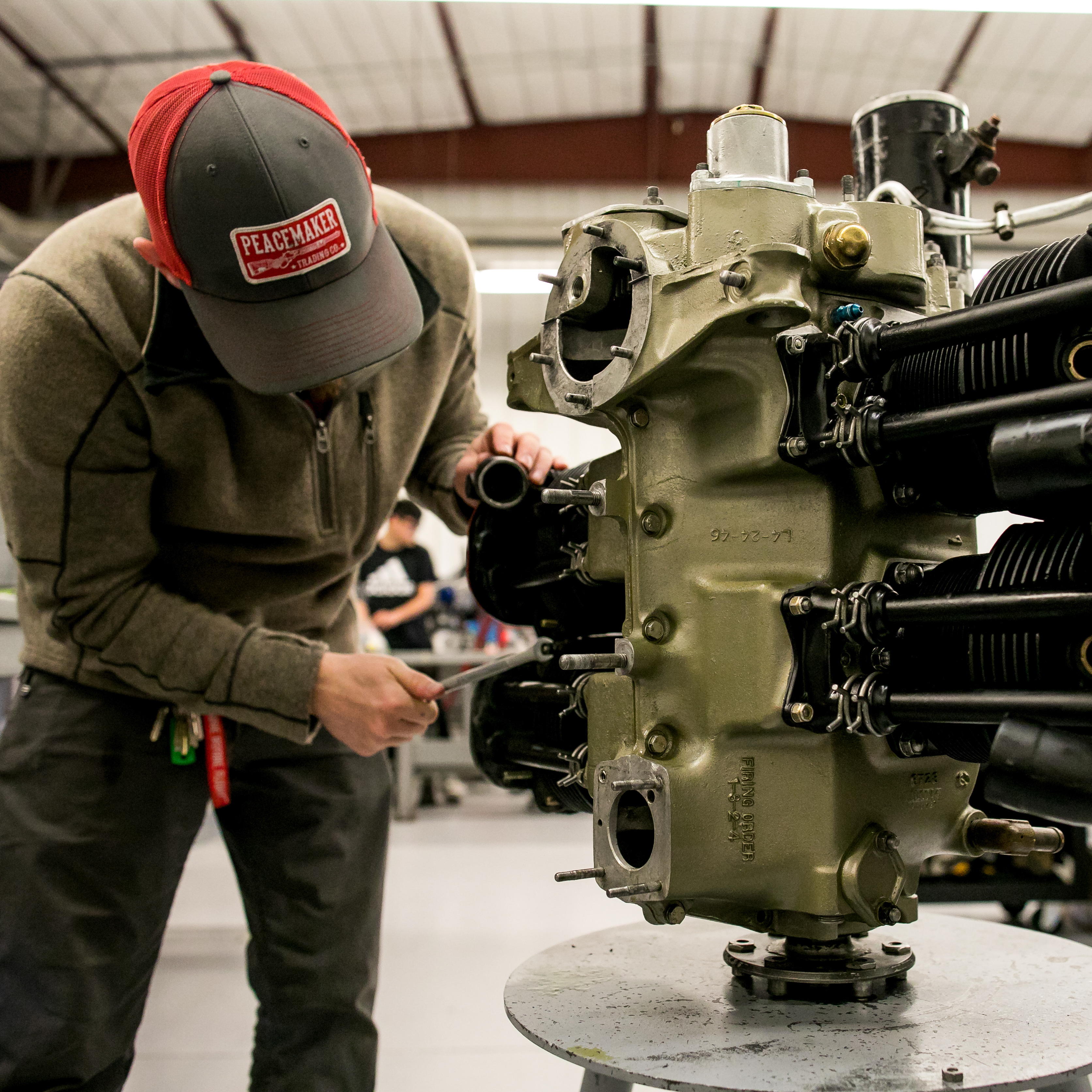 wncc aviation student during class