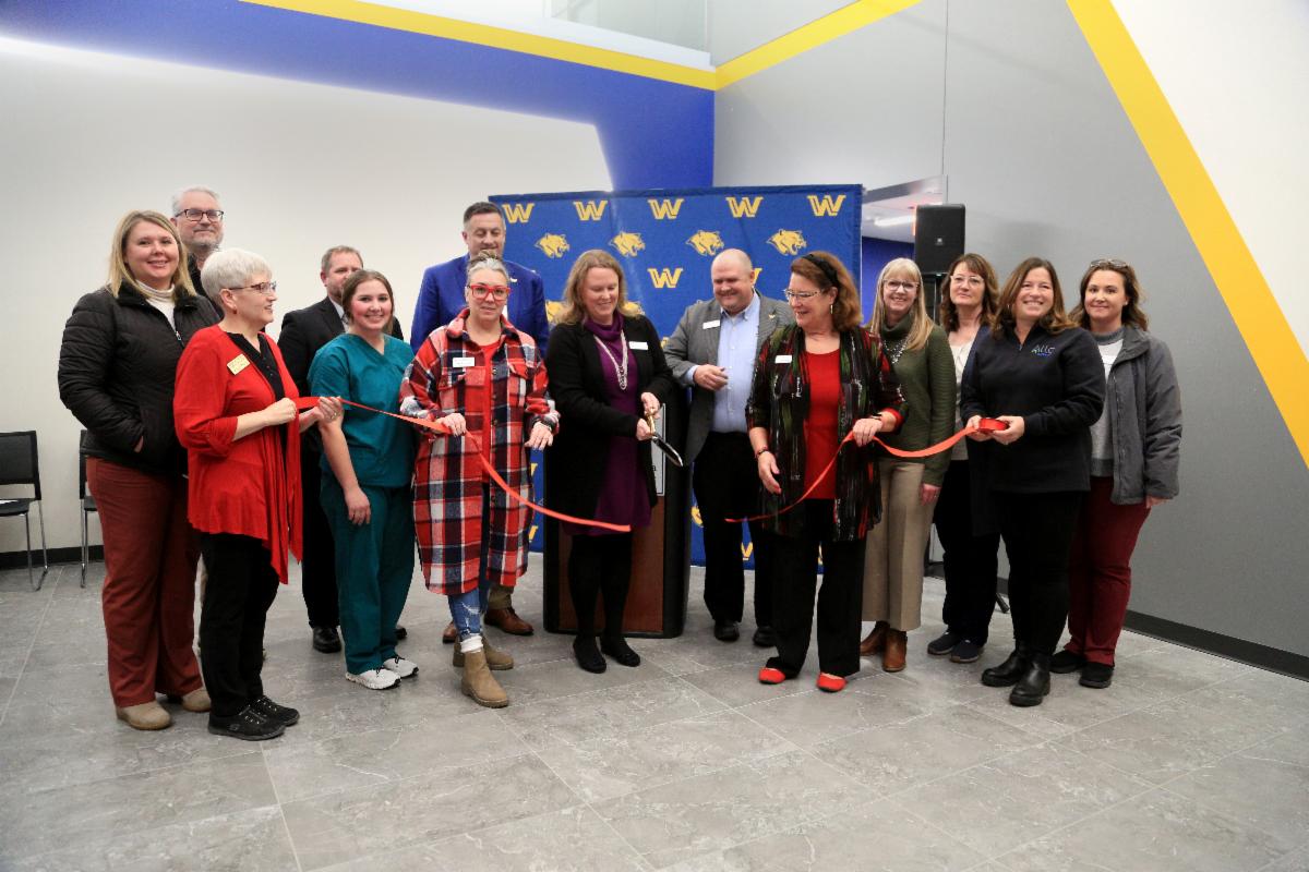 Ribbon cutting of the Harms Center Health Sciences Facility