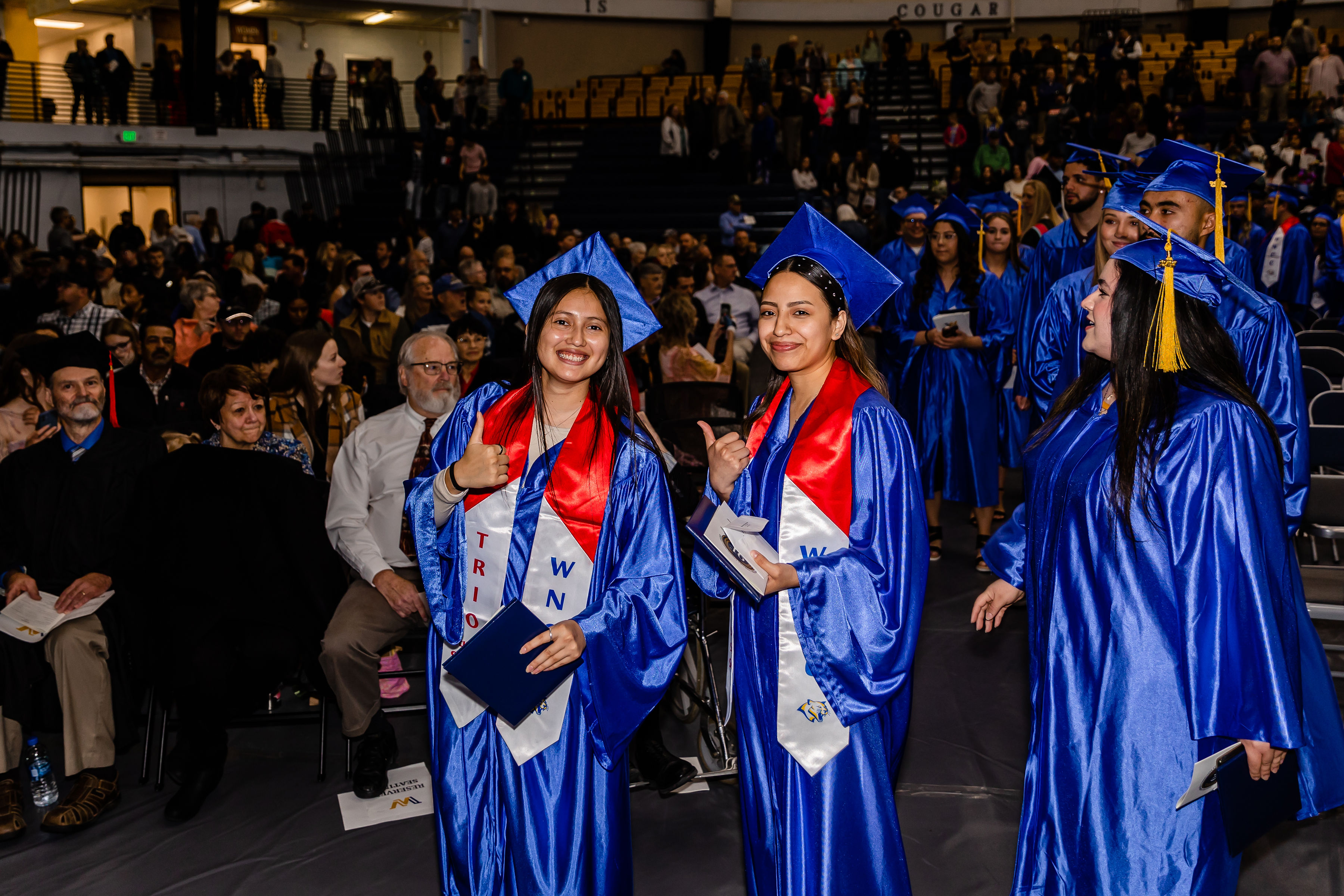 Two students at graduation