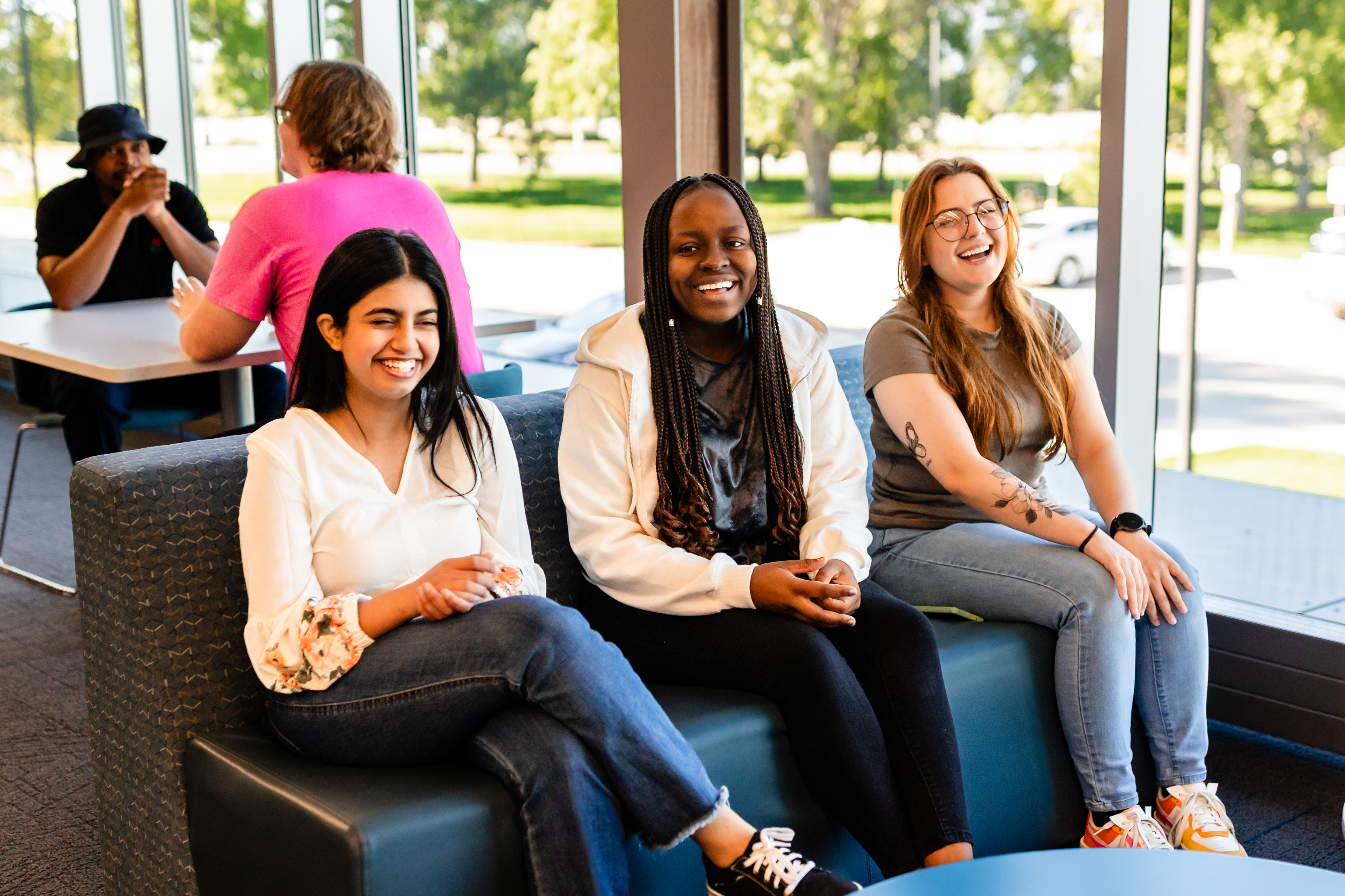 Students laughing